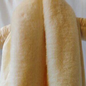 soft Bebe knit fur scarf in cream